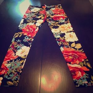 Flower print leggings